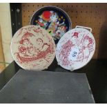 A Rosenthal Bjorn Winblod Aladin plate (boxed) and two wall plaques July and December