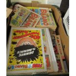 Three boxes of comics:- Beano from April 1983 - March 1993, Playgroup from November 1984 - March