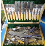 A Dutch silver caddy spoon and other items