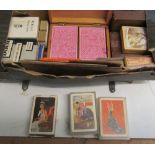 A card box and playing cards