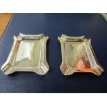 Two silver ashtrays 2.6ozs