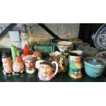 A Carlton Ware condiment, Beswick condiment Laurel and Hardy, SylvaC et cetera including Denby
