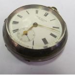 A silver pocket watch