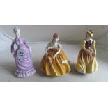 Three Coalport ladies (a/f)