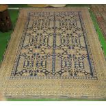 A blue ground rug