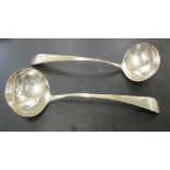 Two silver ladles