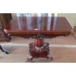 A William IV mahogany card table