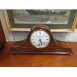 A Knight & Gibbins arch top mantel clock (battery movement)