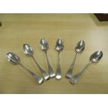 A set Georgian silver teaspoons