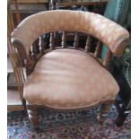 A 19th Century bow back chair, spindle supports