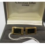 A pair of Christian Dior cufflinks (boxed)