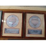 A pair of ballooning prints and other pictures