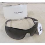 A pair of Dior retro sunglasses in YSL white leather box and a sequinned collar