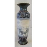 A Royal Doulton Hannah Barlow vase stoneware central band incised deer