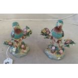 A pair porcelain lovebirds