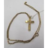 A 9ct cross on chain