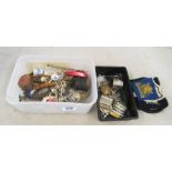 Two boxes of medals, ornaments et cetera