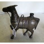 An Islamic bronze horse with incised design