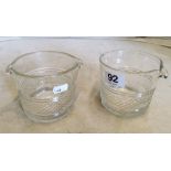 A pair of early 19th Century double lipped glass bowls