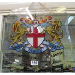 A glass wall hanging Freeman of the City of London