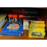 An Esso Road Tanker, two Maisto cars, Tetley Teafolk and Clangers etc (all boxed)
