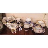 Some 19th Century and other tea cups and saucers and other 19th Century china