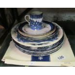 Some blue and white plates et cetera