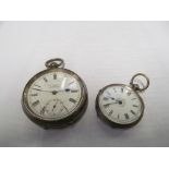 A 935 silver pocket watch and 800 pocket watch