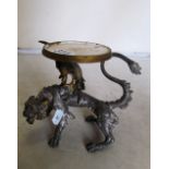 A metal stand of Griffin with stand on its back