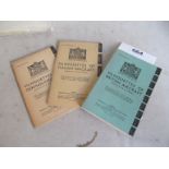 Three books aircraft silhouettes:- 1940 ministry of home security - British, German and Italian