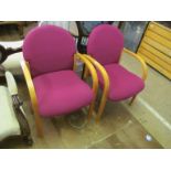 A pair of modern chairs