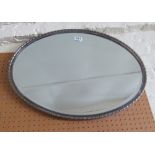 An oval mirror