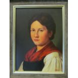 Gustav Lorincz - small oil portrait Austrian Daughter