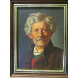 Gustav Lorincz - small oil portrait Austrian Father