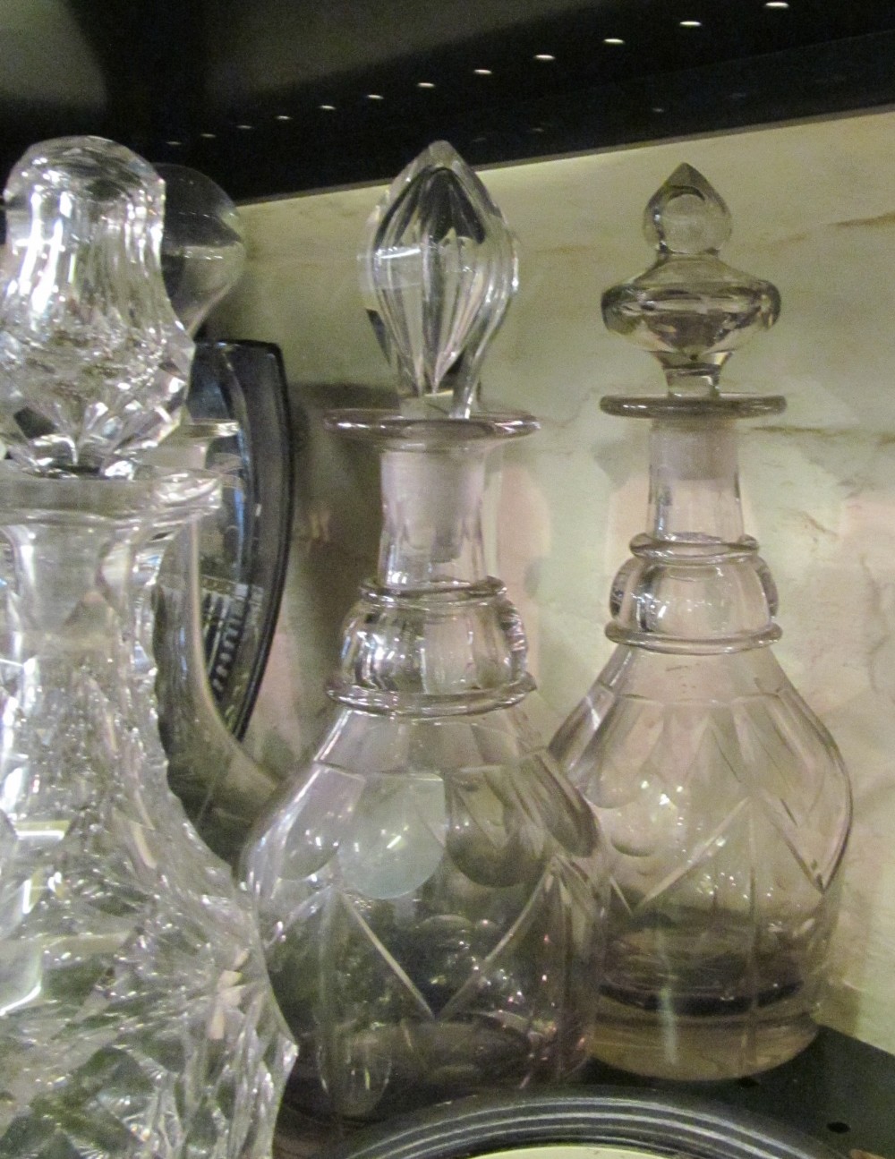 A pair decanters, another pair and two decanters (one without stopper) - Image 2 of 2