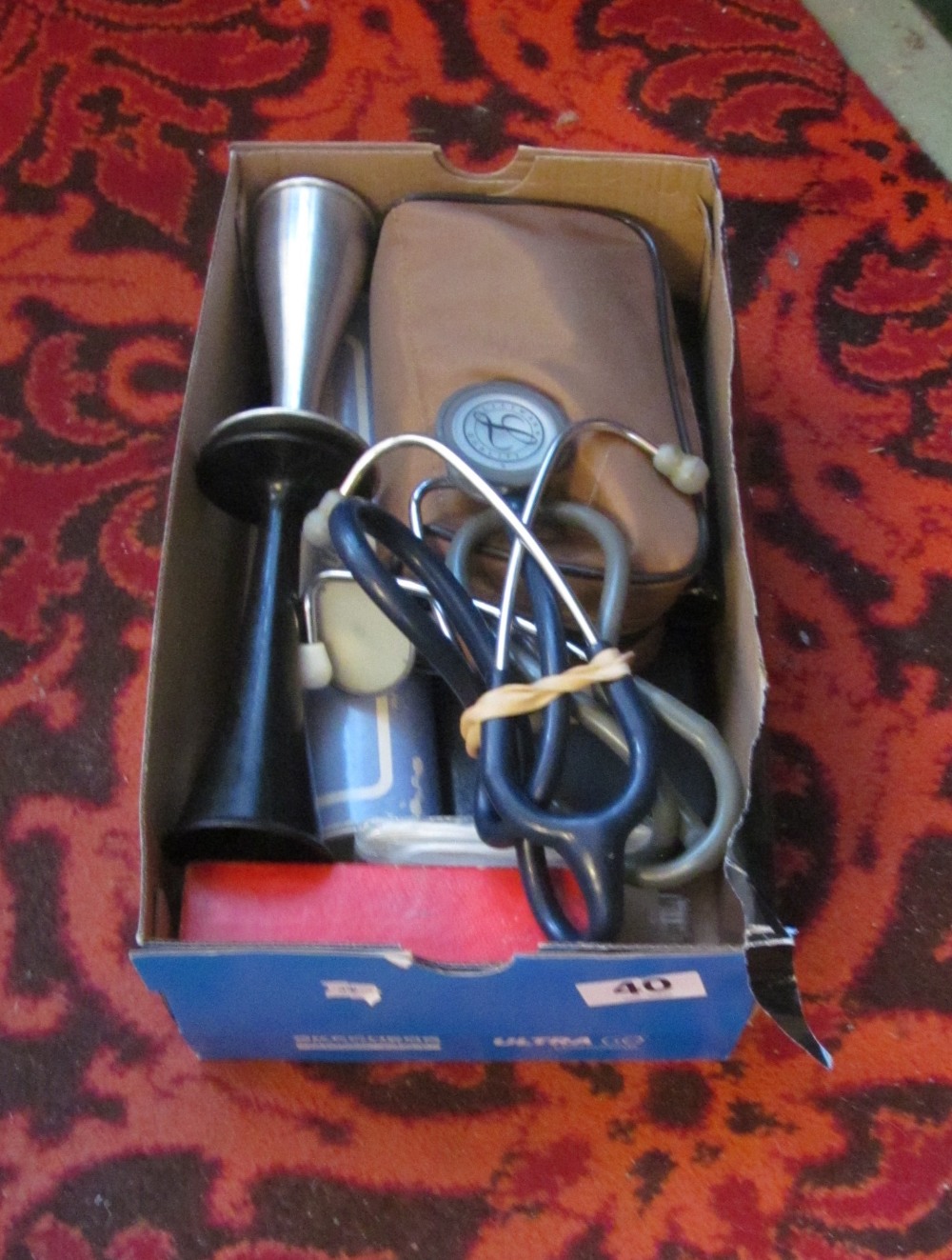 Some medical equipment stethoscope et cetera