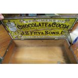 A Frys Chocolate advertising wooden box