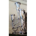 A silver-plated epergne centrepiece