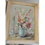 An oil still life signed Du Pre