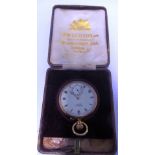 An 18ct gold presented Benson pocket watch