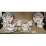 A 19th Century set of six cups and saucers