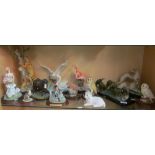 Various Juliana collection resin animal ornaments and Leonardo (elephants boxed)