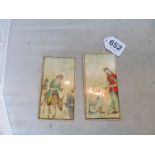 Two miniature paintings Persian School, signed with a monogram
