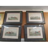 Four horse racing prints