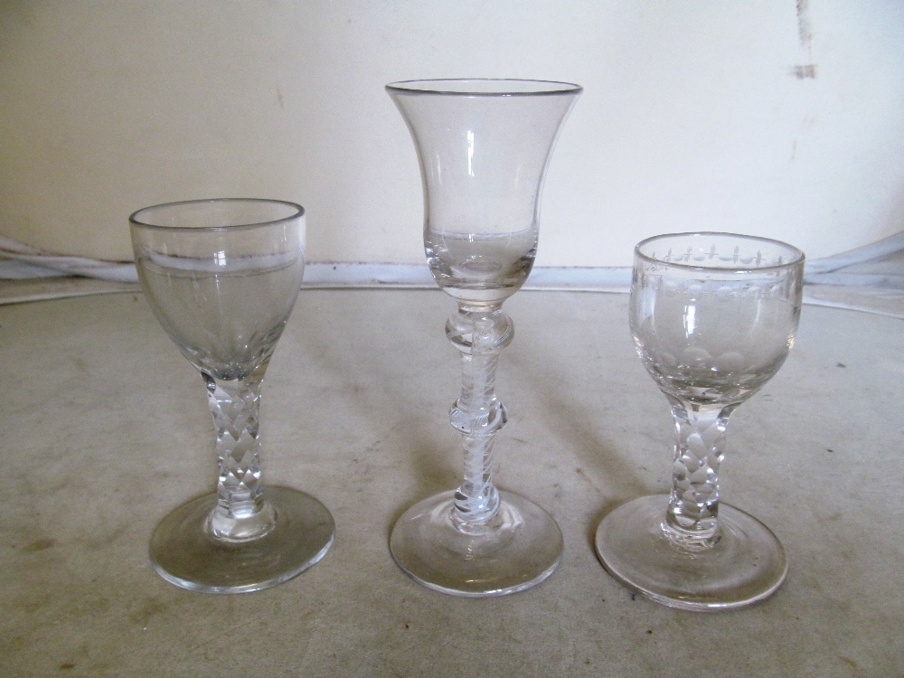 Eight tall old drinking glasses - Image 4 of 6