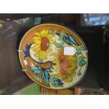 A Plazuid Gouda Holland charger sunflower design c1930