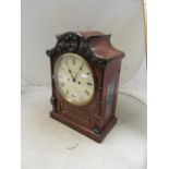 A 19th Century mahogany double fusee mantel bracket clock, Osborne Bognor with bracket