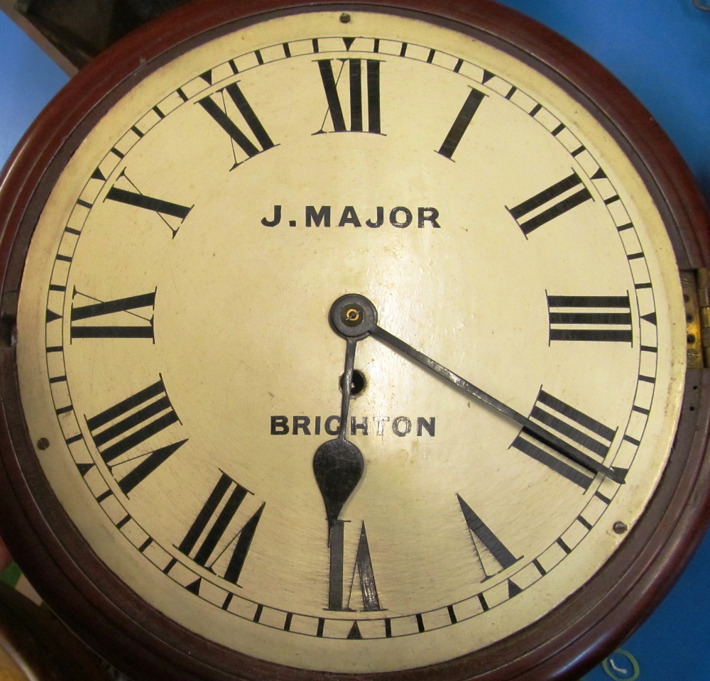 A single fusee wall clock J. Major, Brighton - Image 19 of 27