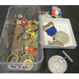 A box of medals, cufflinks et cetera