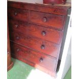 A 19th Century mahogany chest of two short and three long drawers